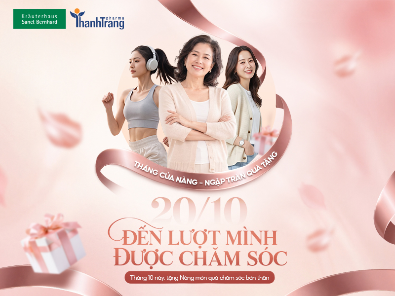 QUÀ TẶNG SỨC KHỎE 20/10: ĐẾN LƯỢT MÌNH ĐƯỢC CHĂM SÓC - THANH TRANG PHARMA TRI ÂN PHỤ NỮ VIỆT